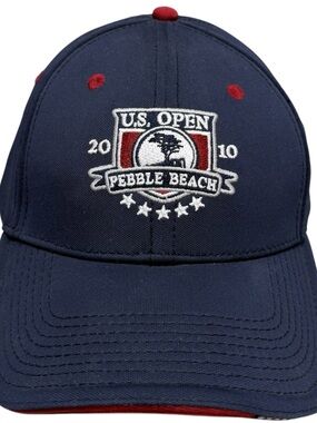 2010 US Open Pebble Beach Men's Navy Grey Adjustable Strapback Baseball Cap NEW